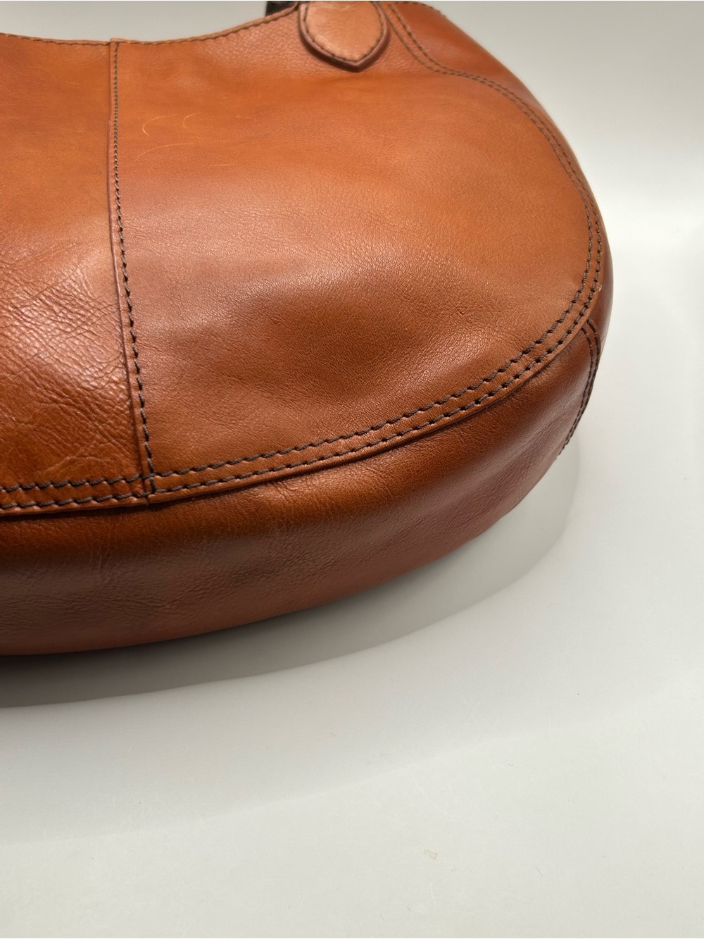 Lucky Brand Leather Peace Love Tiger Cognac Vintage - Picture 7 of 13